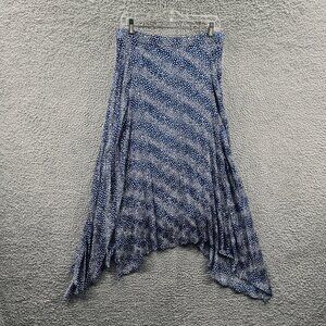 Simply‎ Styled Skirt Womens Large Asymmetrical Handkerchief Hem Fairy Boho Flowy